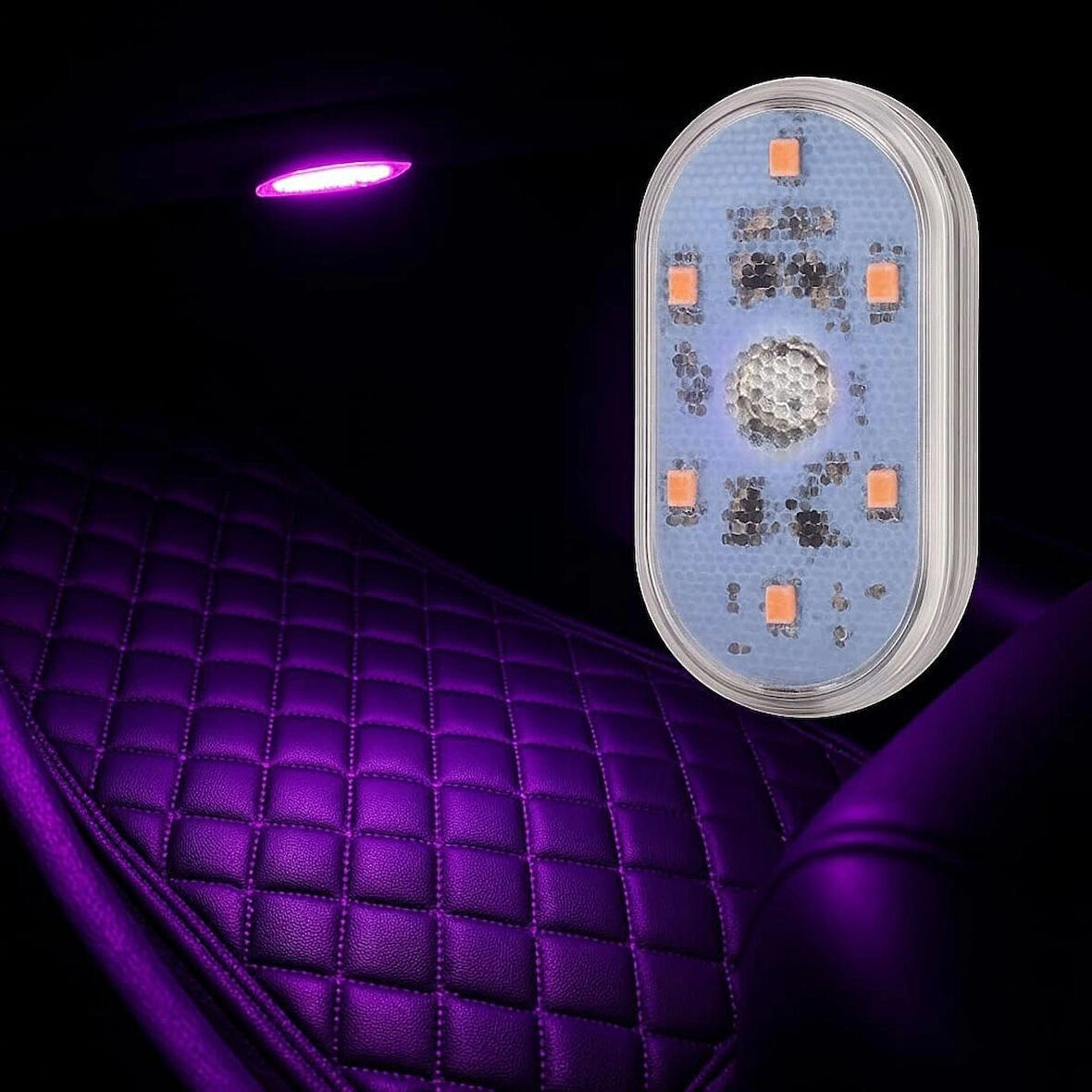 Coverzone Manyetik LED Atmosfer Işığı – USB Şarjlı, Dokunmatik Anahtarlı, Araba Bagaj Torpido Aydınlatma HSN13