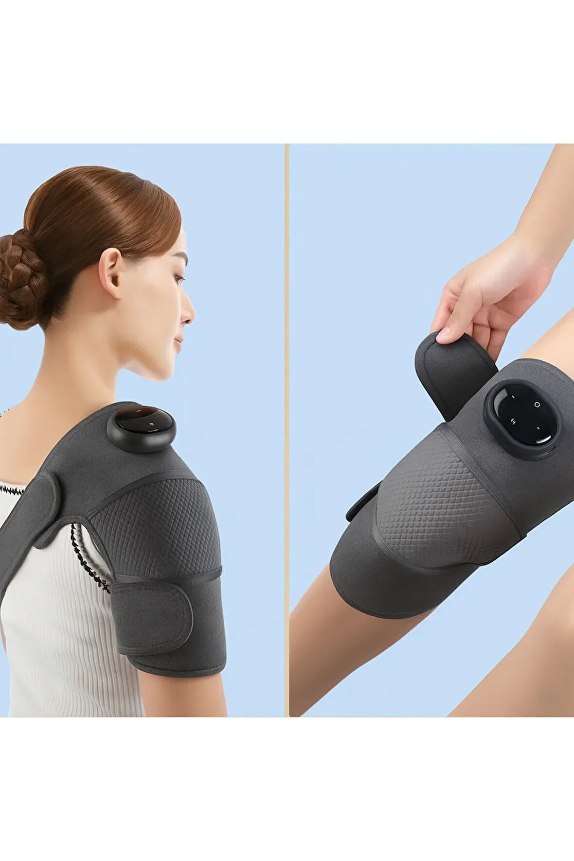 Ergonomik Masaj Cihazı LY-1005 - Diz, Omuz, Dirsek için, Isıtmalı, Şarjlı, 3 Mod, Tip-C Giriş