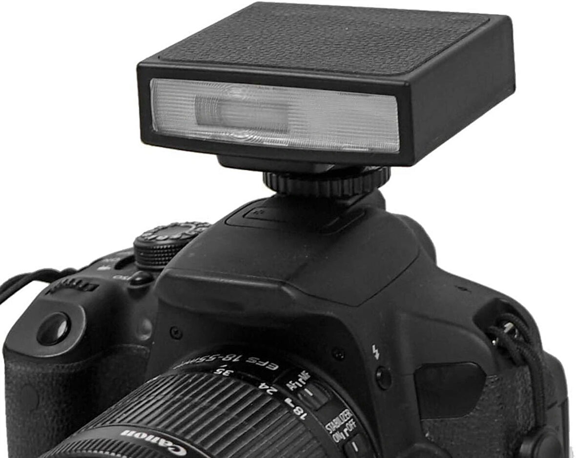 Coverzone Mini Kamera Flaş Universal, Hot Shoe Dome, Şarjlı 1200mAh Pil, Fotoğraf Aydınlatma | QU-12