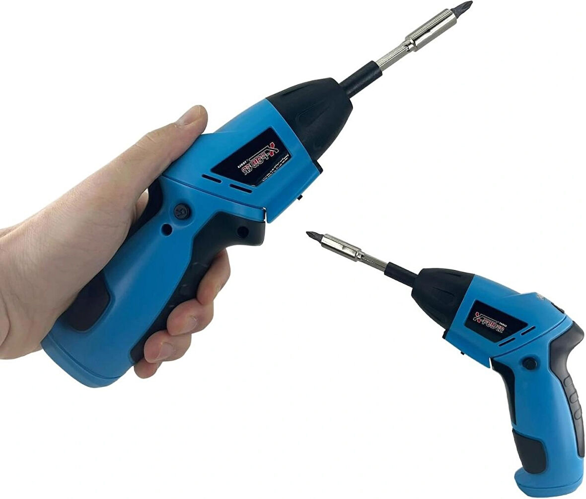 Coverzone Pilli Tornavida 6V, 180RPM, LED Işıklı, Katlanabilir Saplı, İleri/Geri Fonksiyonlu | KCS-615