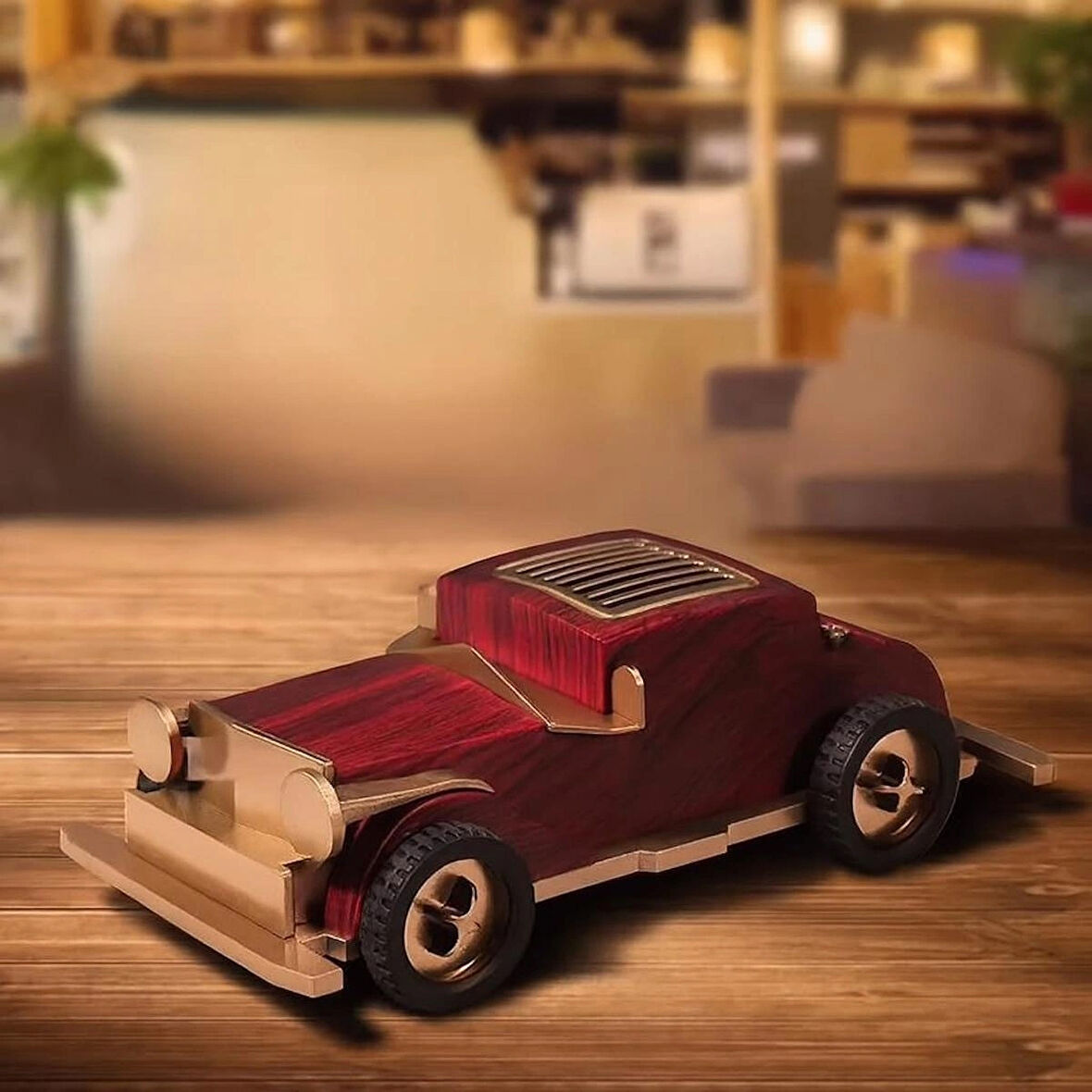 Coverzone Klasik Araba Şekilli Hoparlör - Bluetooth, 5W Güç, 1500mAh Şarjlı, USB TF Destekli, Dekoratif | B2