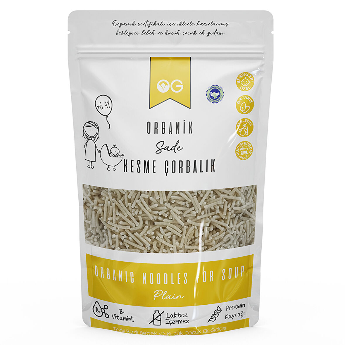 Organik Sade Kesme Çorbalık 200 Gr +6 Ay