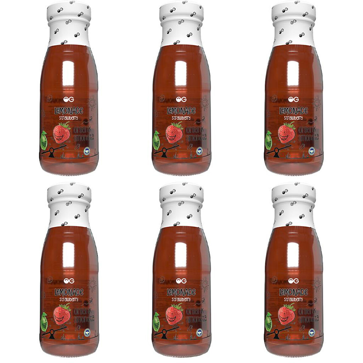 6'lı Organik Çilekli Limonata 250 ml