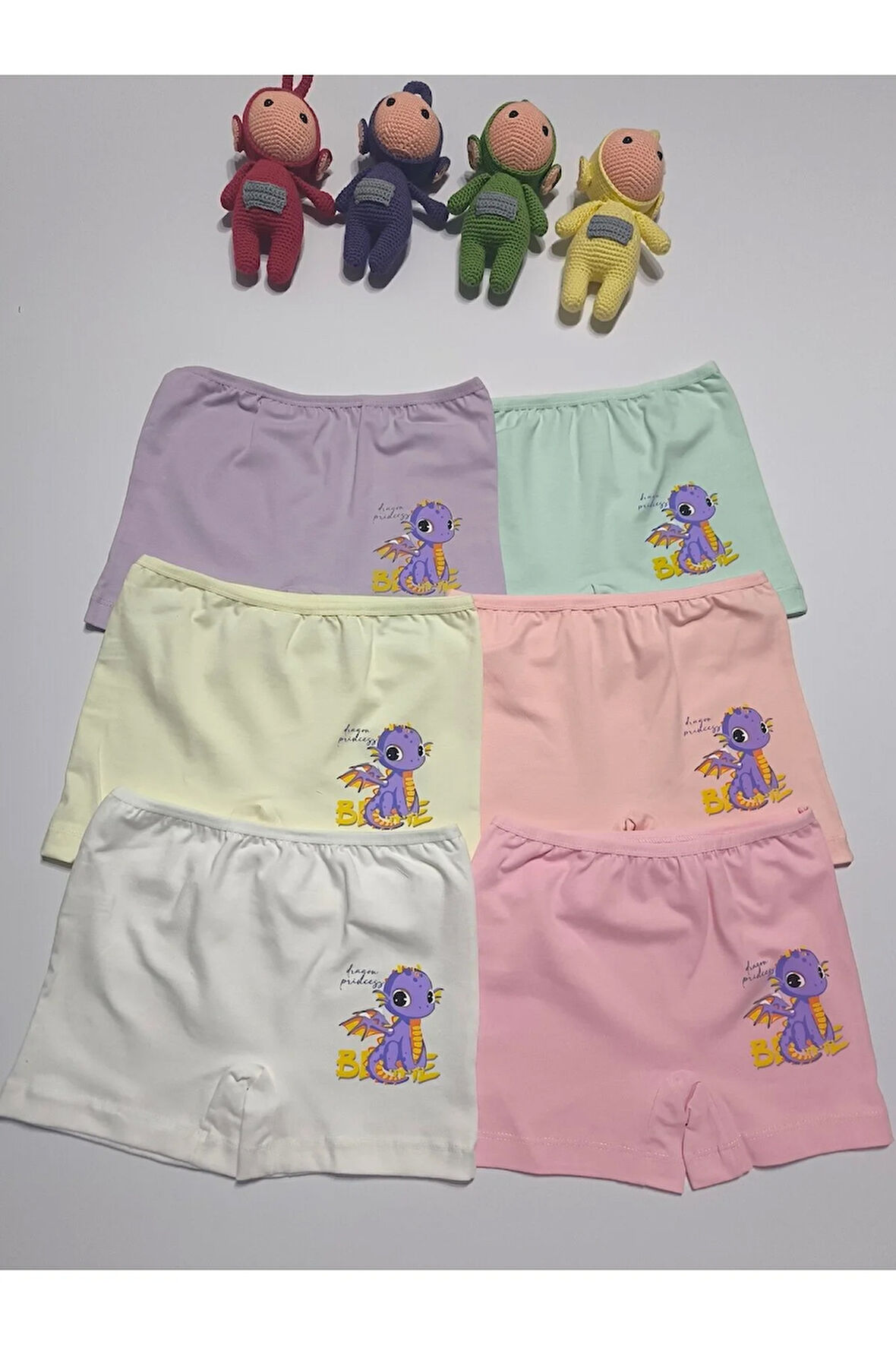 Kız Çocuk Pamuklu İç Çamaşırı Boxer 3'lü