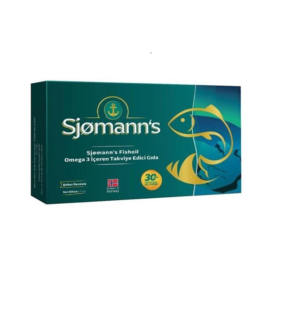 Sjomann's Fish Oil 30 Yumuşak Kapsül