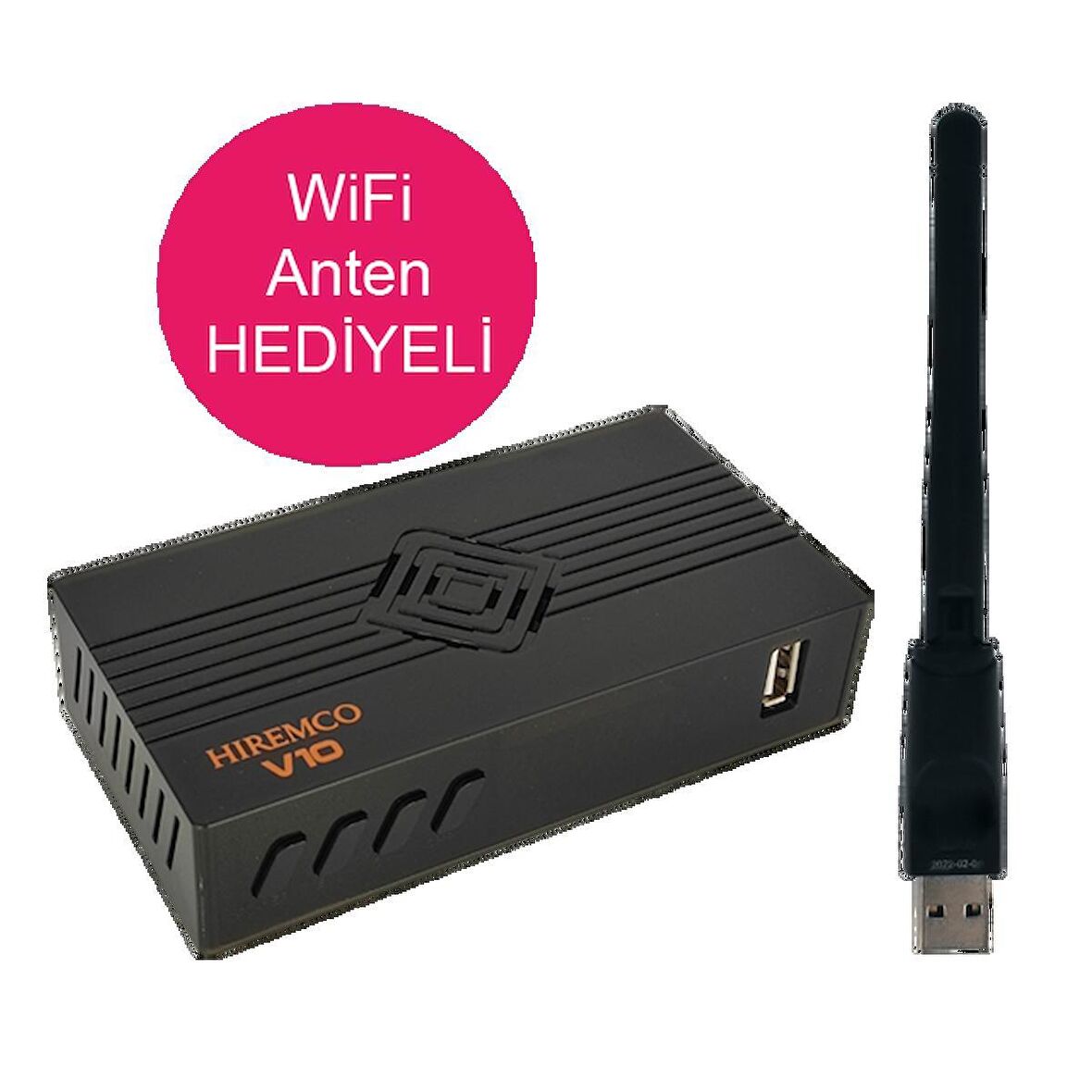 Hiremco V10 Full HD Uydu Alıcısı + WiFi Antenli