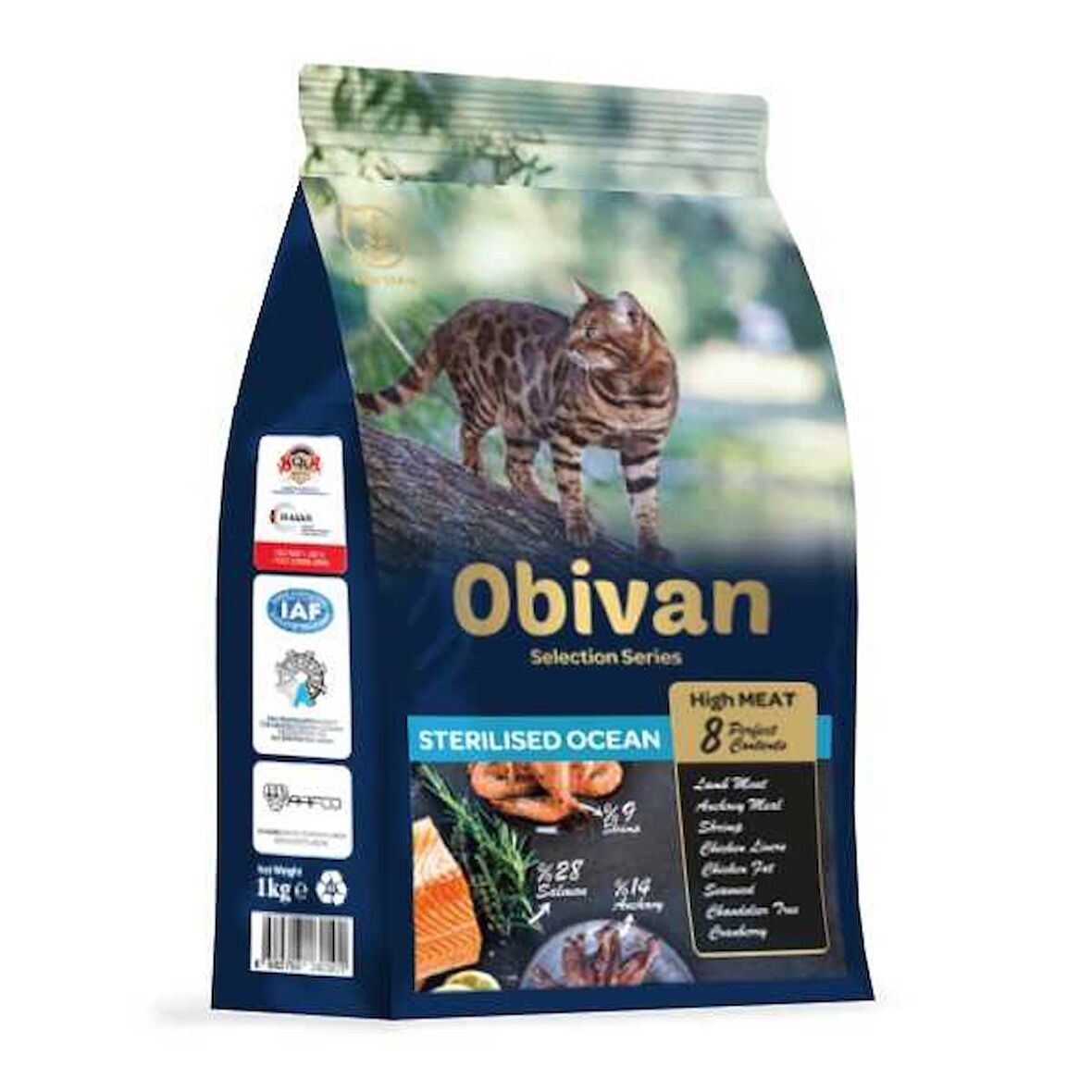 Obivan Low Grain Ocean Kısırlaştırılmış Kedi Maması 1 KG x 6 Adet