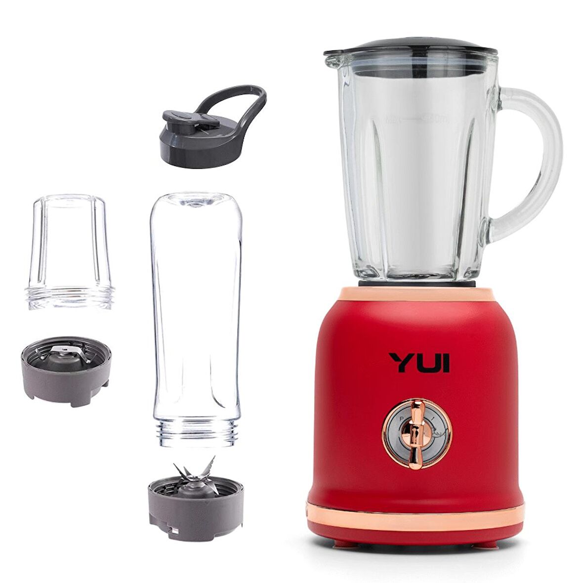 Yui M-18 3'ü 1 Arada Retro Smoothie Blender Seti