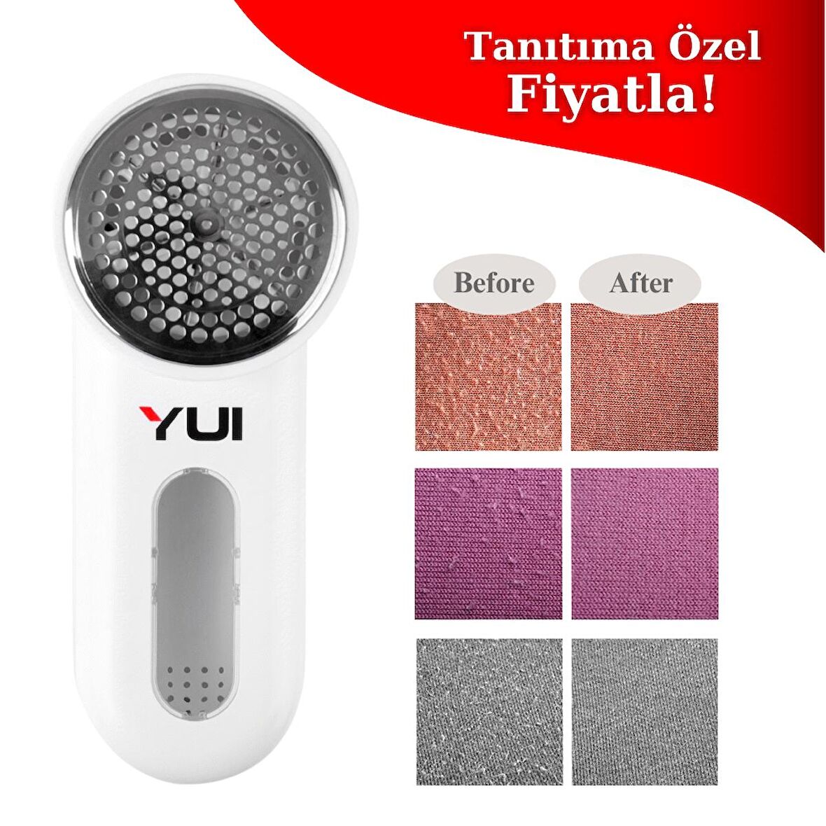 Yui CX1 Şarjlı (Type C) Tüy Ve Tiftik toplama temizleme makinesi+ 1 Adet yedek Bıçak Hediyeli