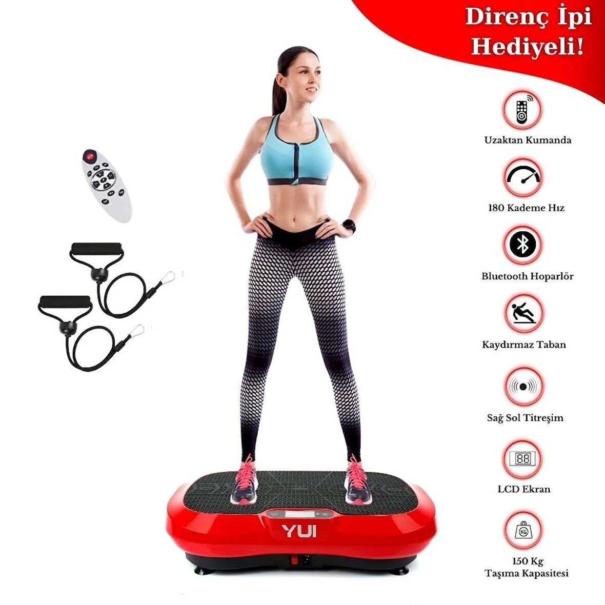 Vs5 Max 2d Xxl Vibration Plate Hoparlör-kumandalı Yüksek Titreşimli Zayıflama Aleti-150 Kg Taşıma