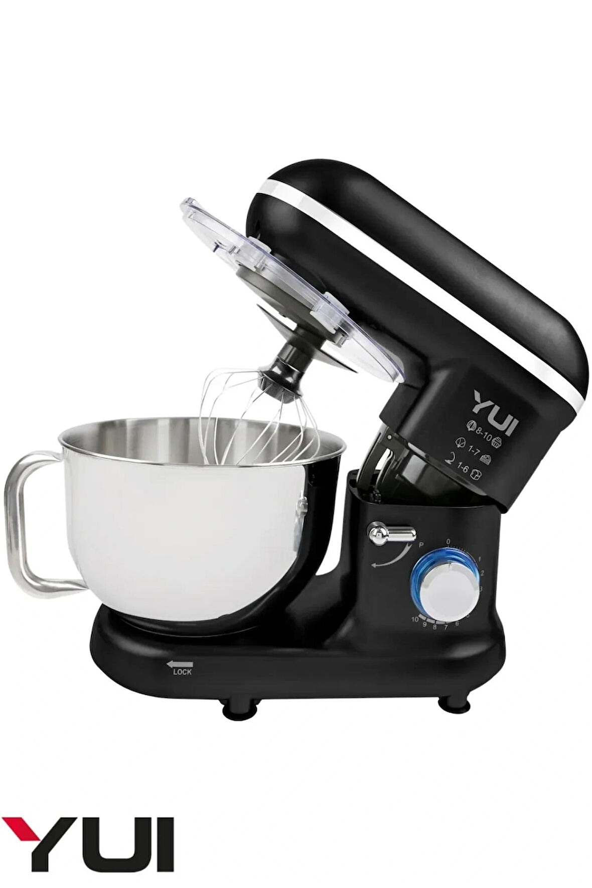 M108 Easy Chef Hamur Yoğurma Makinesi Stand Mikseri Siyah