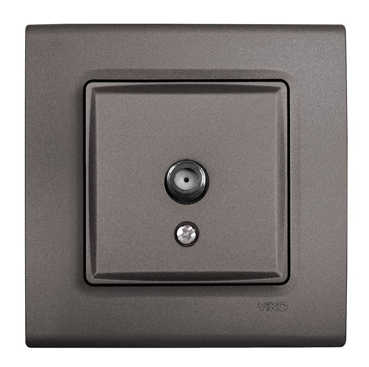 LİNNERA LİFE ANTRASİT TV PRİZİ F KONNEKTÖRLÜ SONLU ÇERÇEVELİ