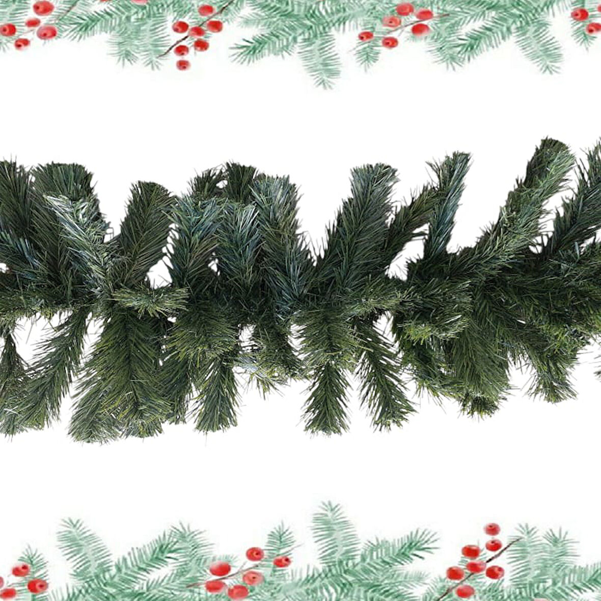 Yılbaşı Çamdalı Garland 240cm 190 Dal