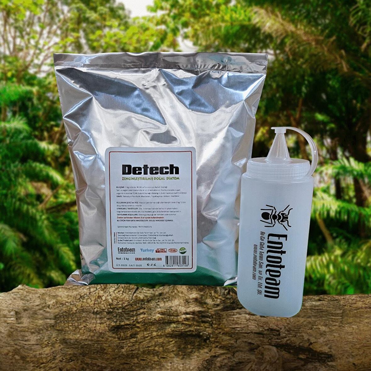 DETECH 1 KG+Püskürtücü (Diatom Bit ve Parazit Tozu/Zehirsizdir (Kimyasal Madde Içermez)