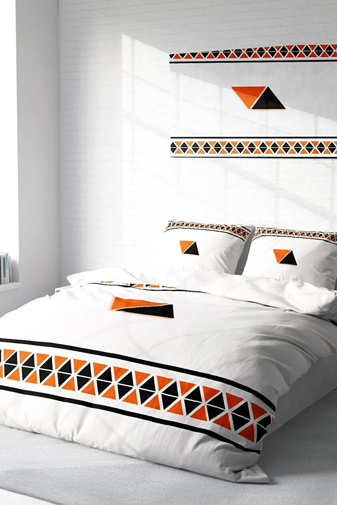 Nevresim Takımı %100 Doğal Pamuk Çift Kişilik 3d Digital Geo