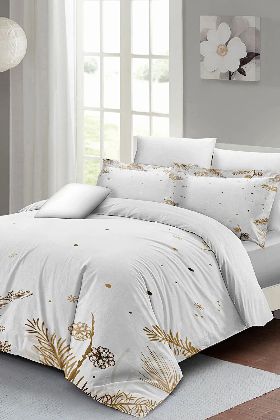 Çift Kişilik %100 Pamuk Nevresim Takımı Sık Dokuma Soft Touch