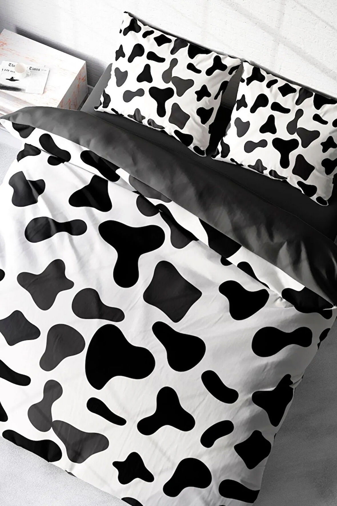 Nevresim Takımı %100 Doğal Pamuk Çift Kişilik 3d Digital Cow