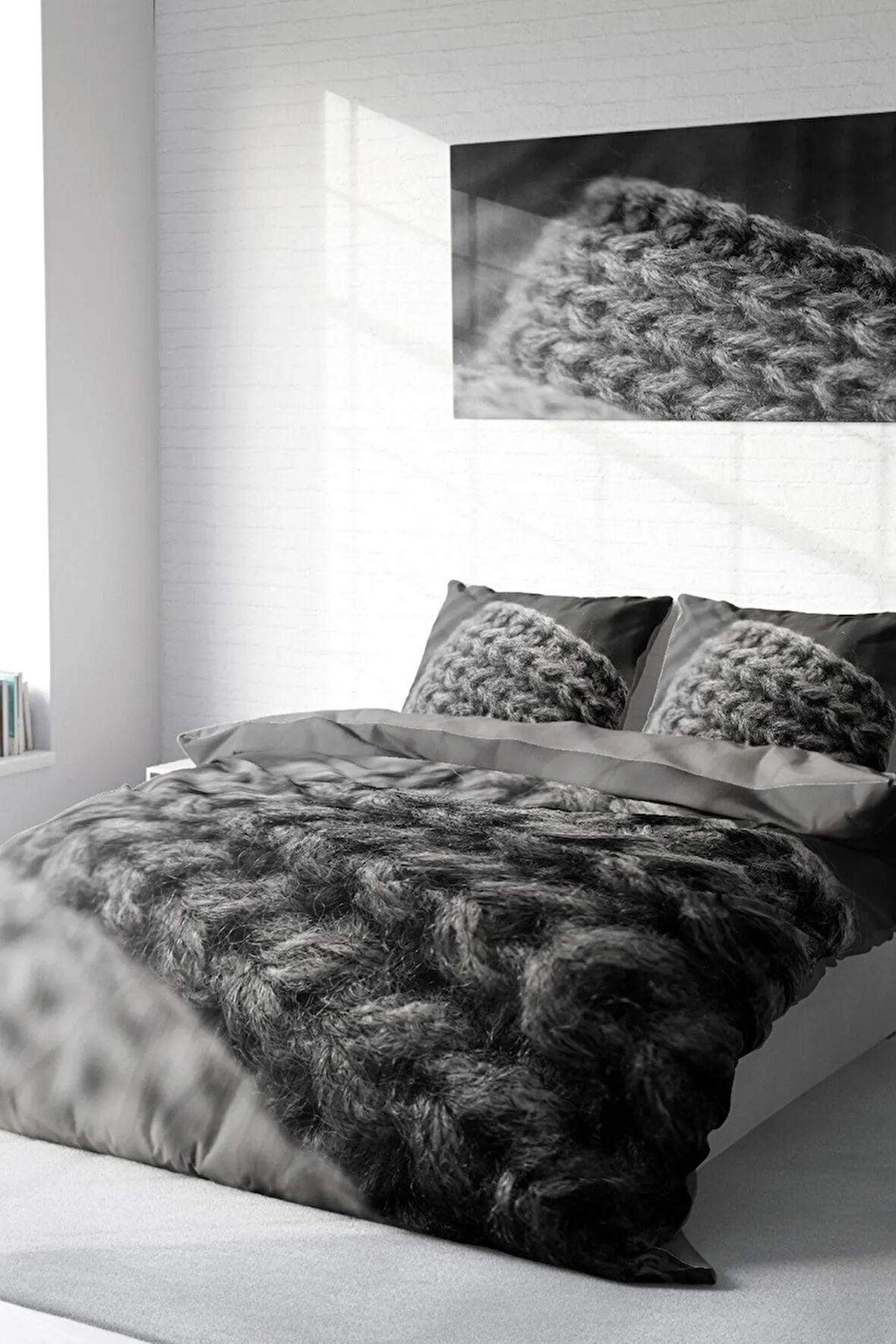 Nevresim Takımı %100 Doğal Pamuk Çift Kişilik 3d Digital Örgü2