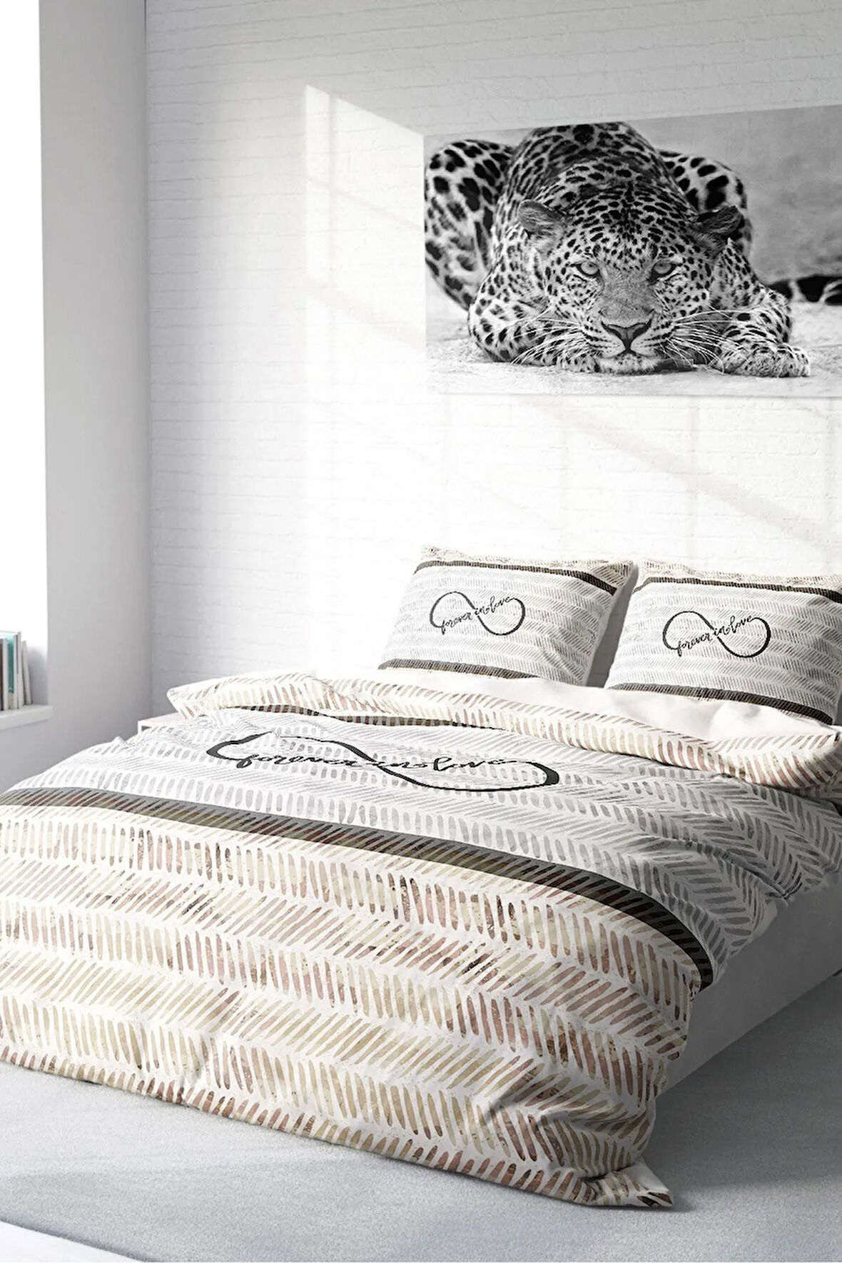 Nevresim Takımı %100 Doğal Pamuk Çift Kişilik 3d Digital Infinity