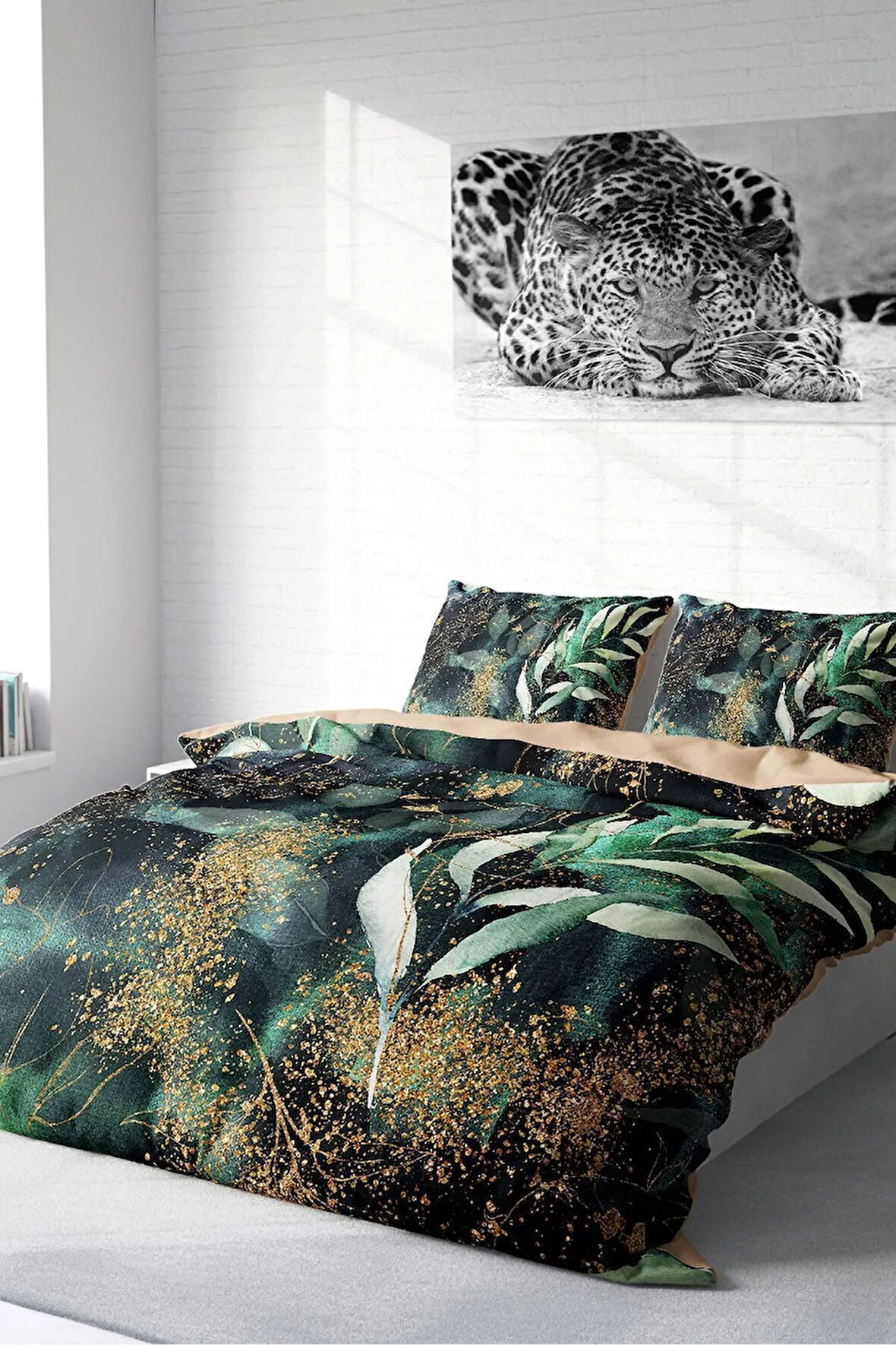 Nevresim Takımı %100 Doğal Pamuk Çift Kişilik 3d Digital Floral Watercolor