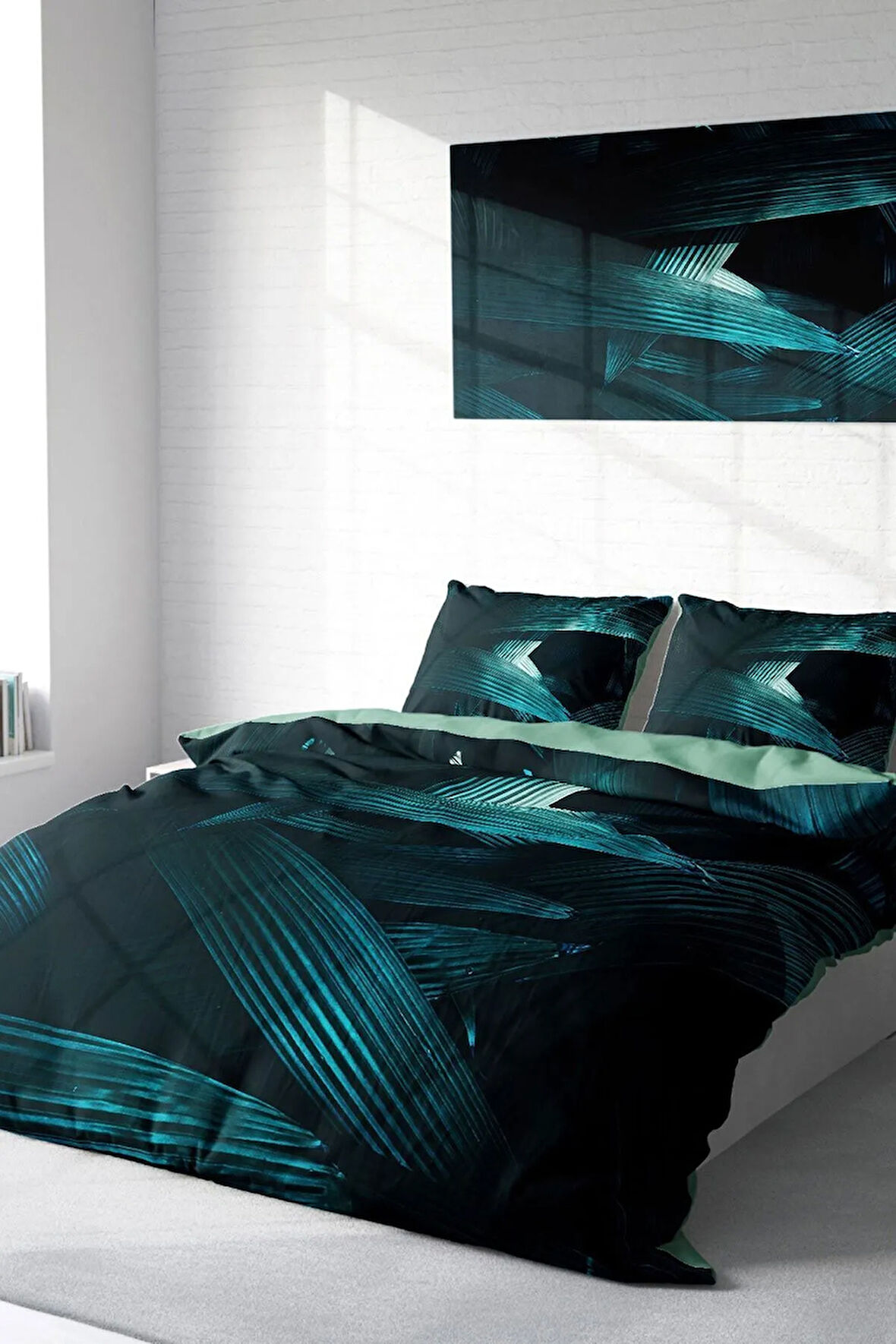 Nevresim Takımı %100 Doğal Pamuk Çift Kişilik 3d Digital Çiçekli Derin Nefti