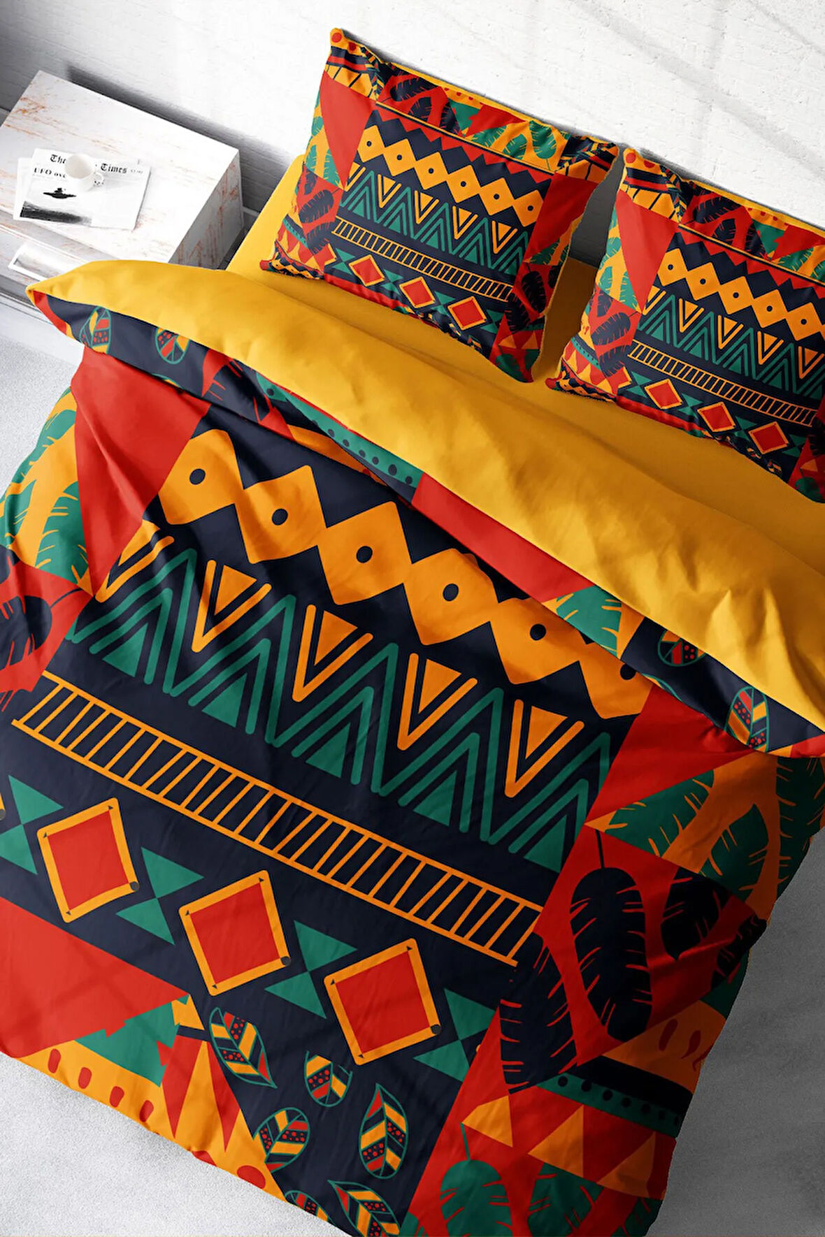 Lastikli Çarşaflı %100 Pamuk Saten Çift Kişilik Nevresim Takımı Avaiyo