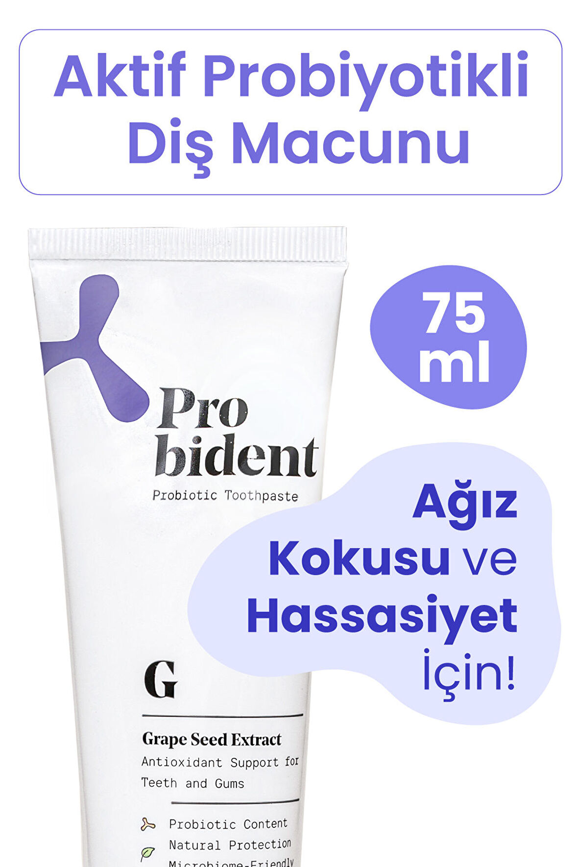 Probident Aktif Probiyotik Diş Macunu Üzüm Çekirdeği Özüt Ilaveli Diş Ve Diş Etleri Için Antioksidan Grape Seed