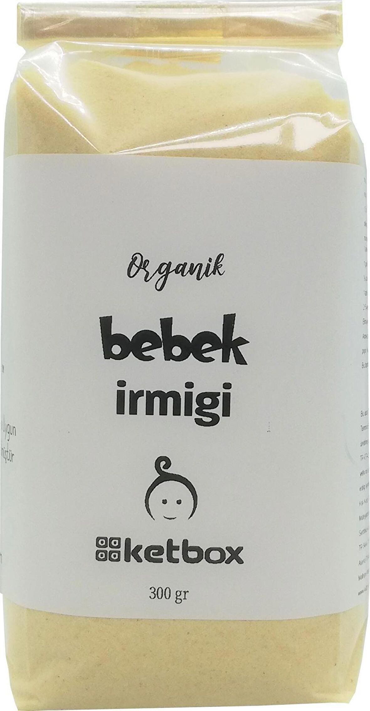 Organik Doğal Bebek İrmiği  300 gr Katkısız +6 Ay