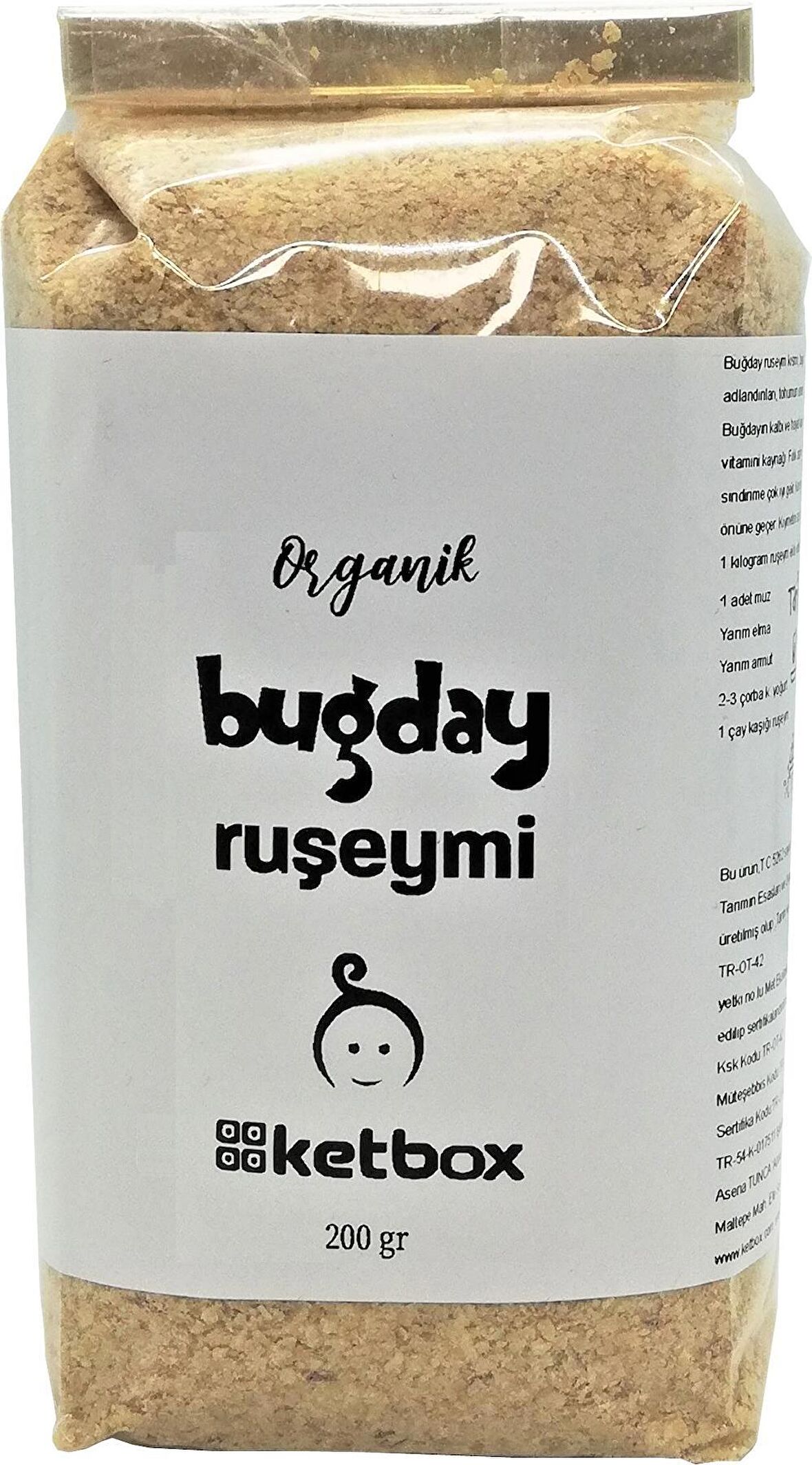 Organik Sertifikalı Doğal Buğday Ruşeymi  200gr Katkısız +8 Ay