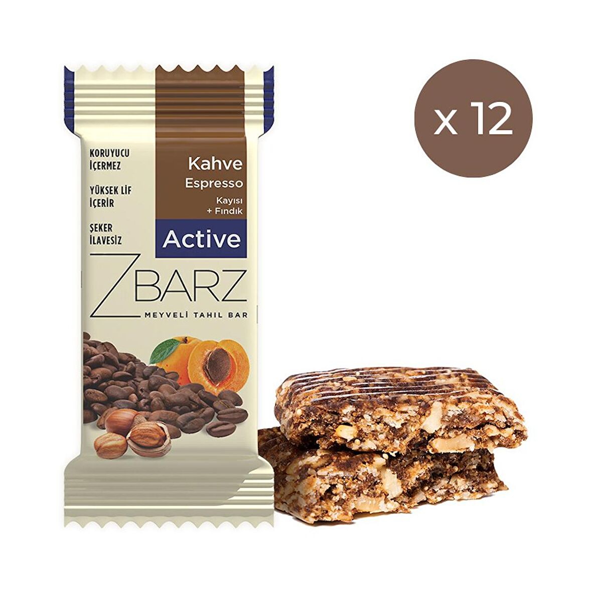 Zbarz Active Espresso Tahıl Bar 35 g 12'li Paket