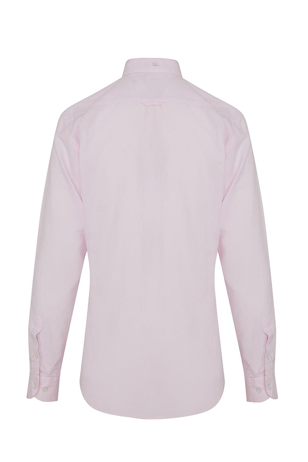 Pembe Slim Fit %100 Pamuk Gömlek | L