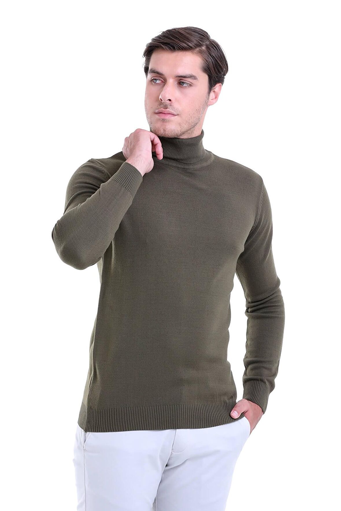 Çağla Balıkçı Yaka Regular Fit Triko Kazak | L