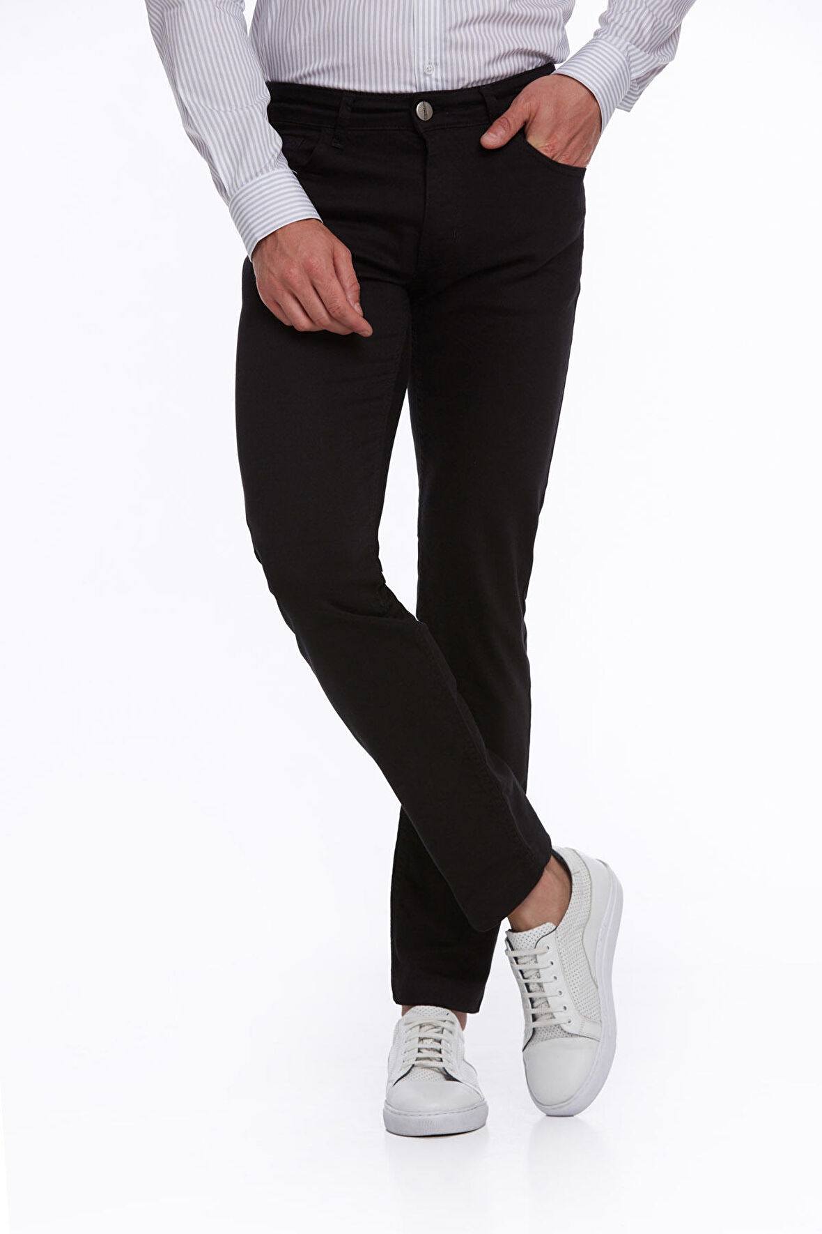 Regular Fit Düz Yüksek Bel Kot Pantolon