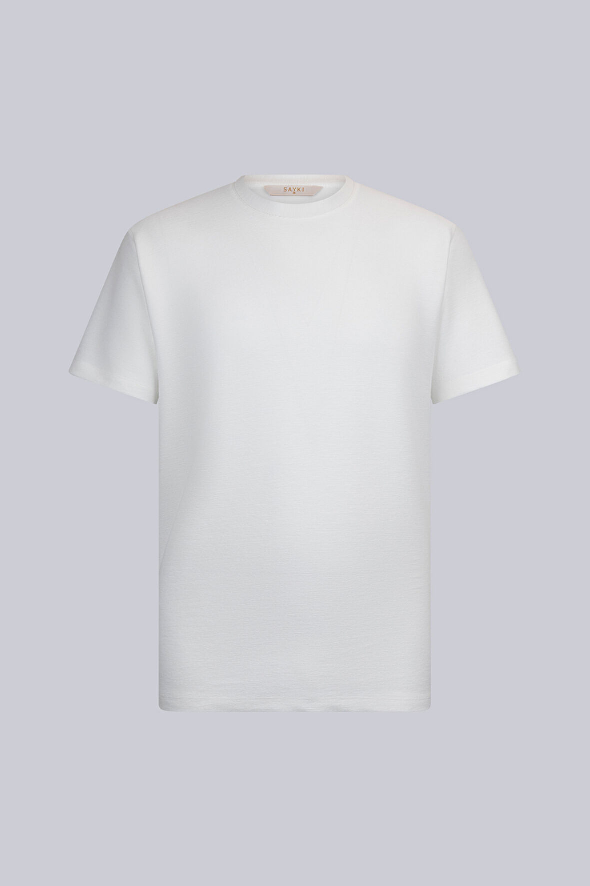 Beyaz Regular Fit Bisiklet Yaka Basic Tişört | M