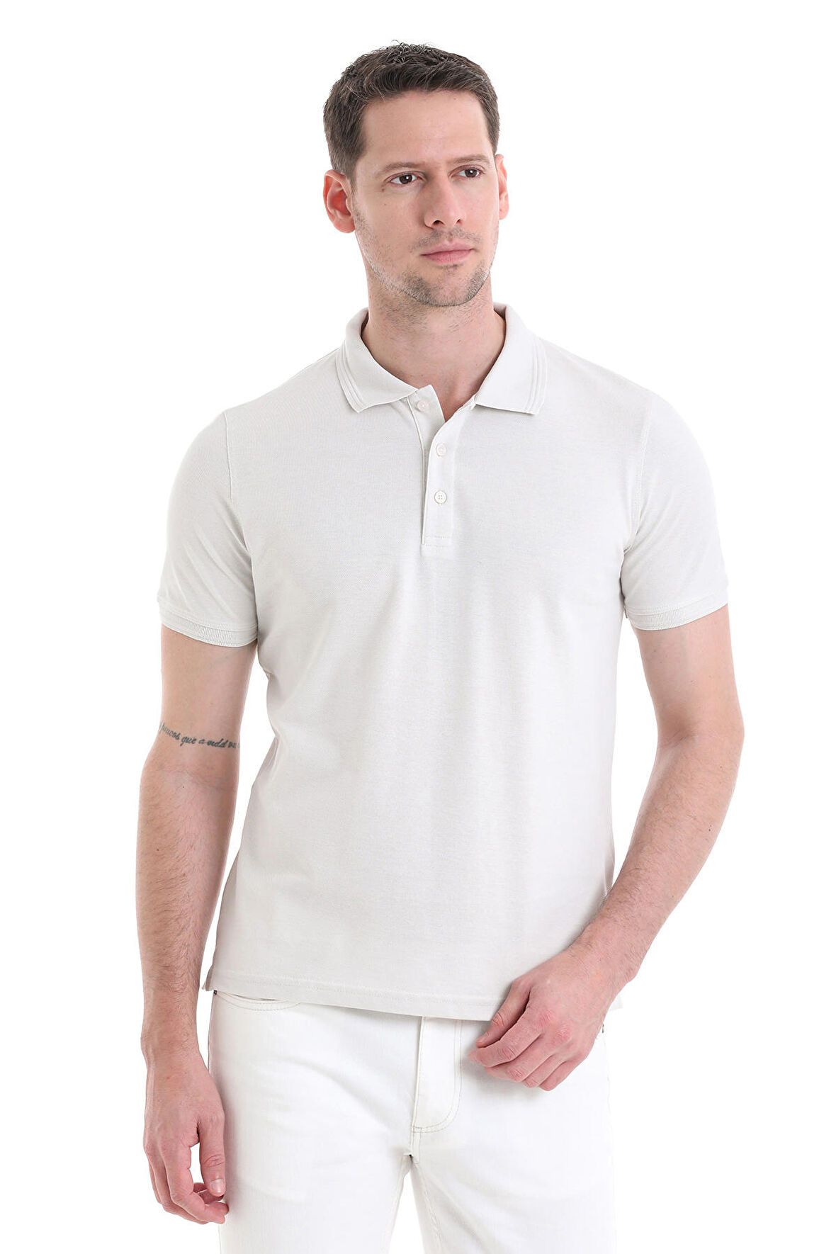 Taş Regular Fit Düz 100% Pamuklu Polo Yaka Tişört | XL