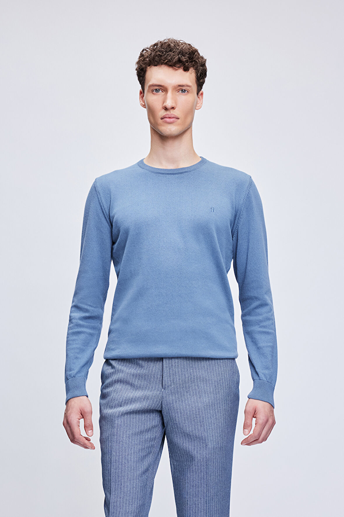 Mavi Regular Fit Bisiklet Yaka 100% Pamuklu Triko Kazak | XL
