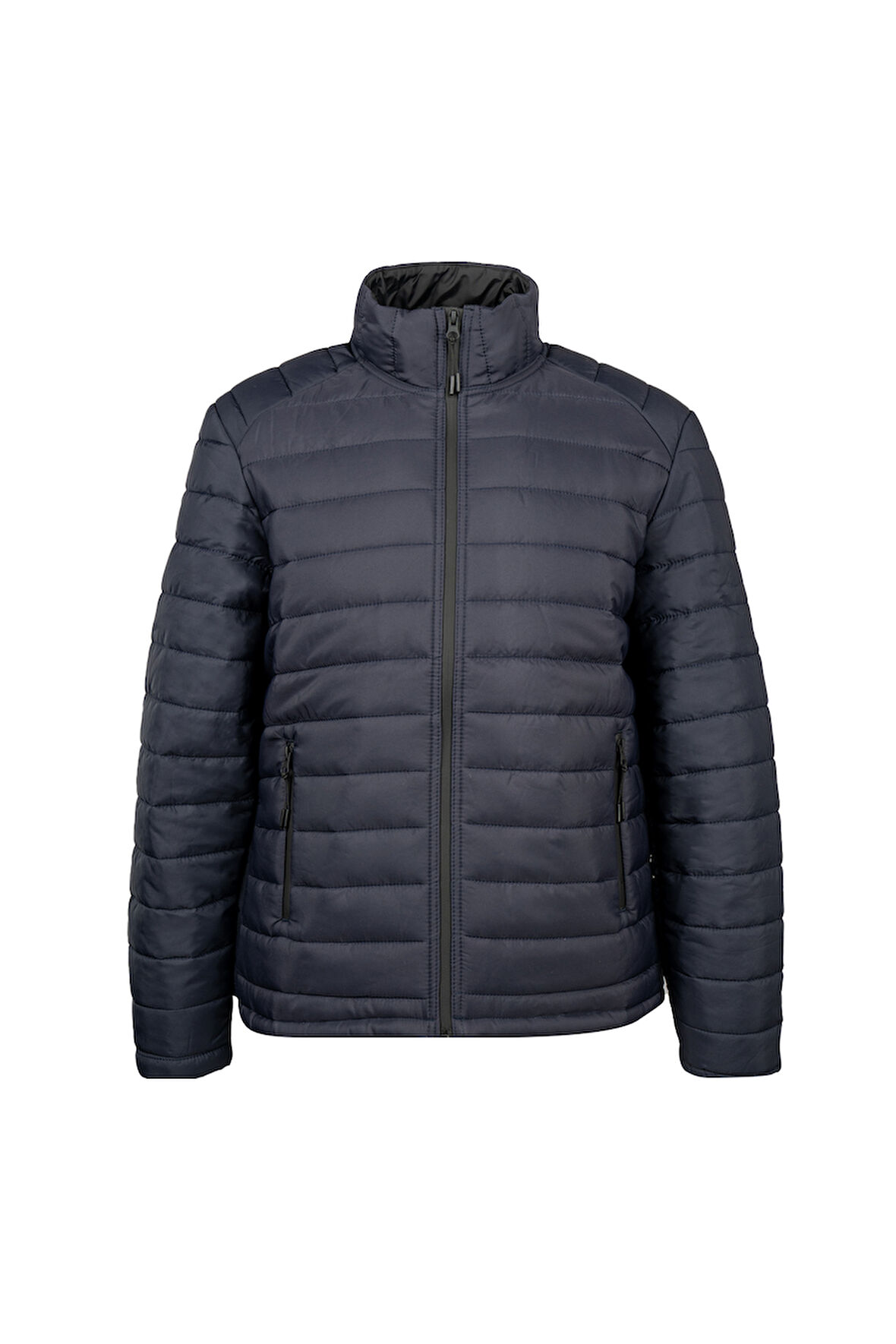 Lacivert Regular Fit Hakim Yaka Şişme Mont | S