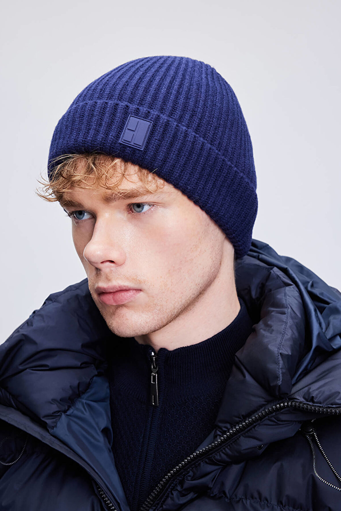 Lacivert Düz Örgü Bere | STD