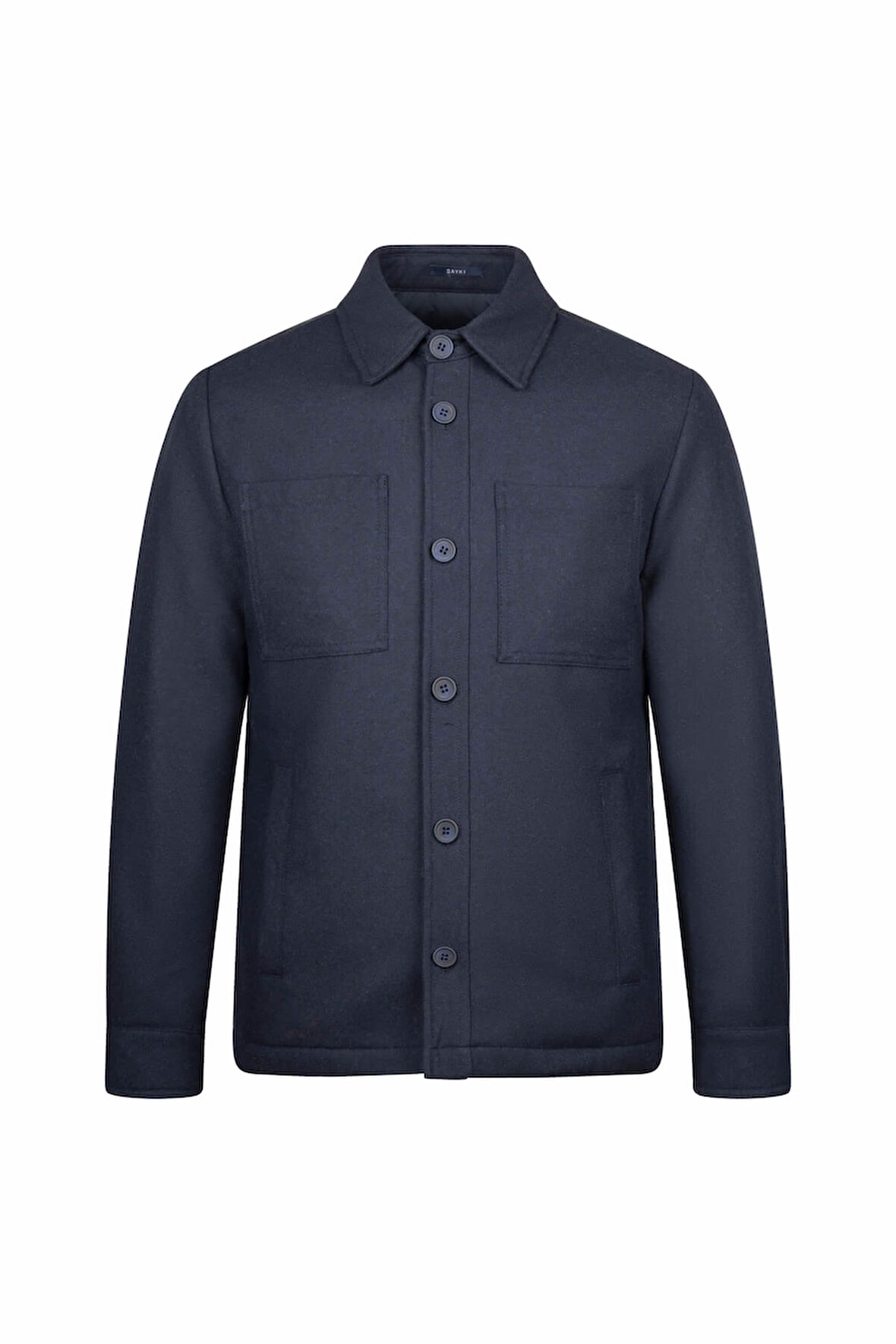 Lacivert Regular Fit Bebe Yaka Yünlü Mont | XL