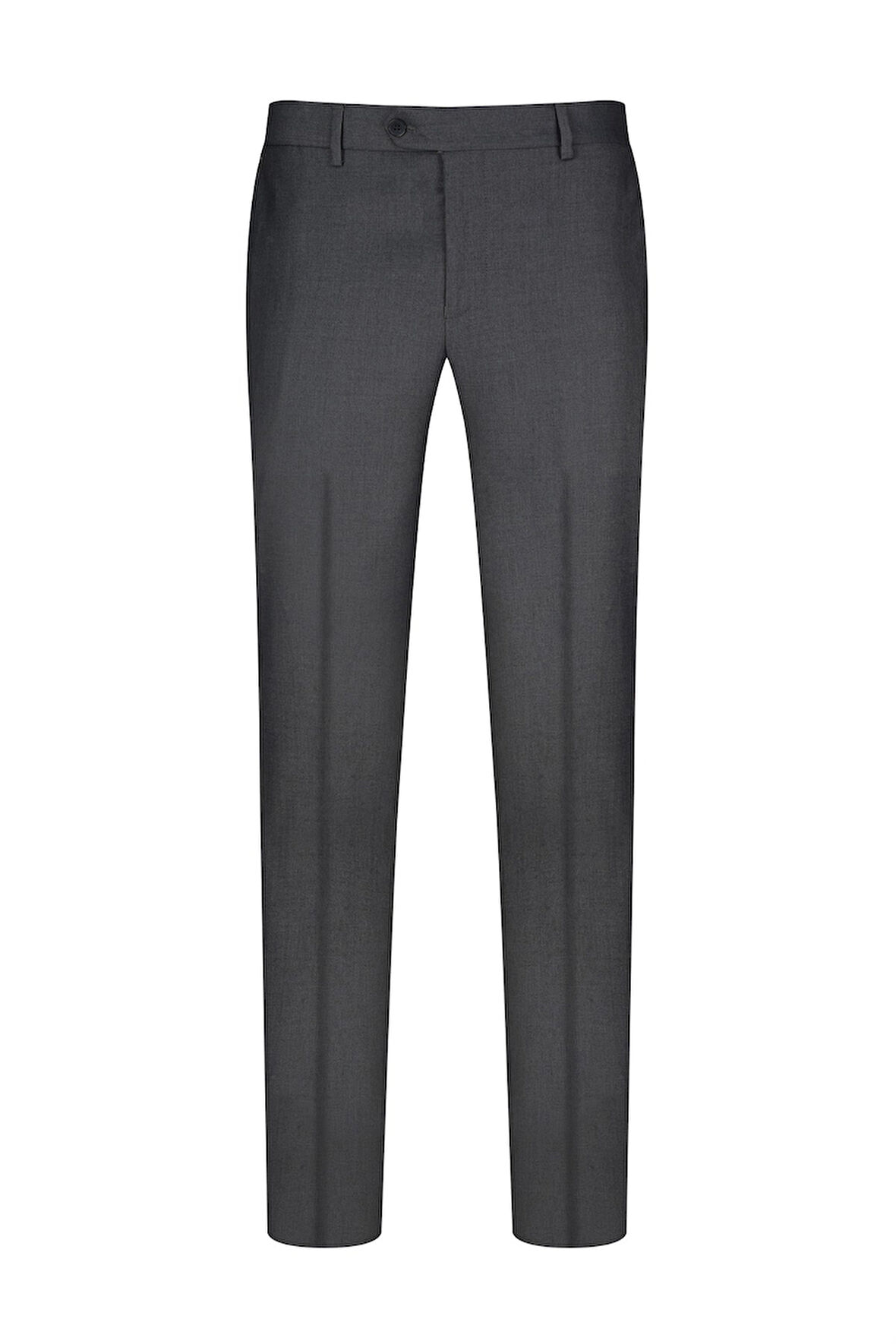 Gri Regular Fit Yandan Cepli Kumaş Pantolon | 48