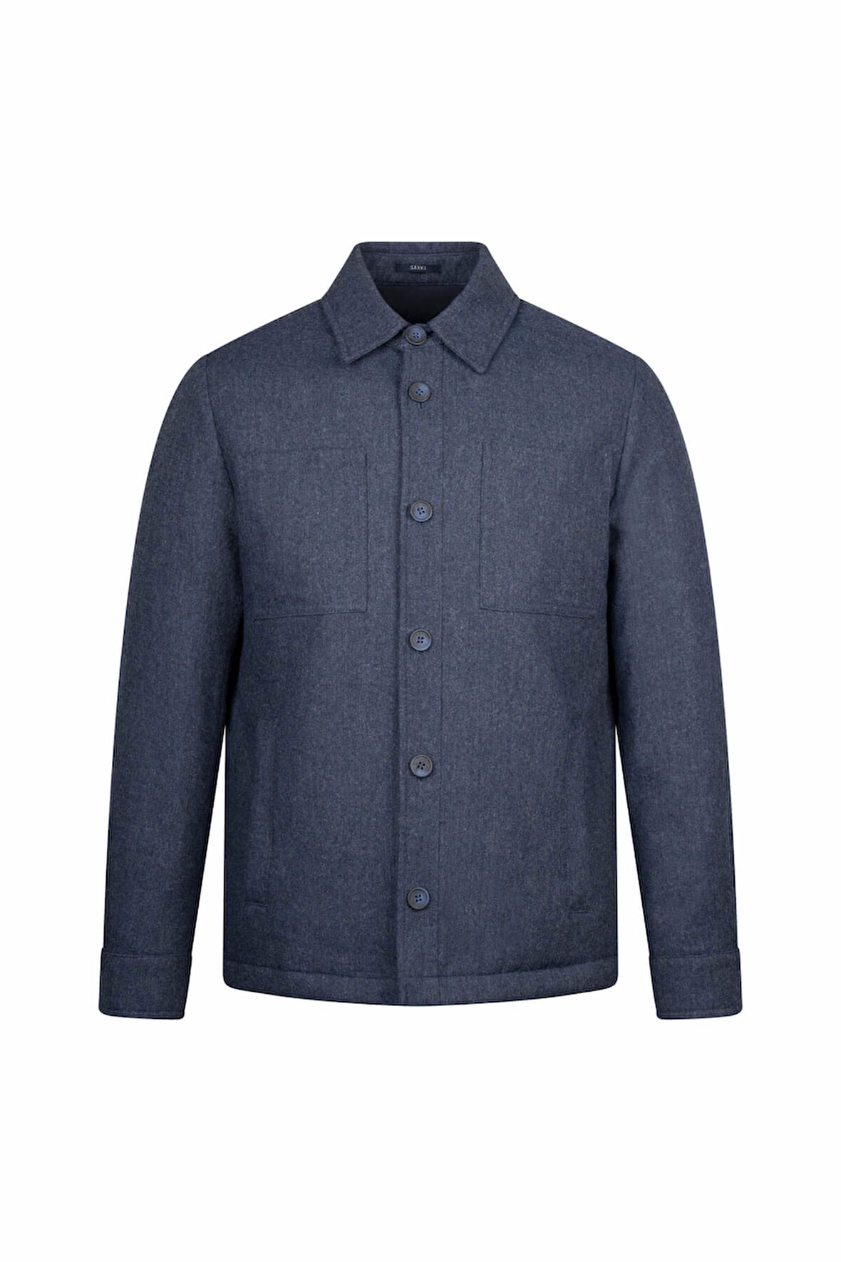 Lacivert Regular Fit Bebe Yaka Yünlü Mont | L