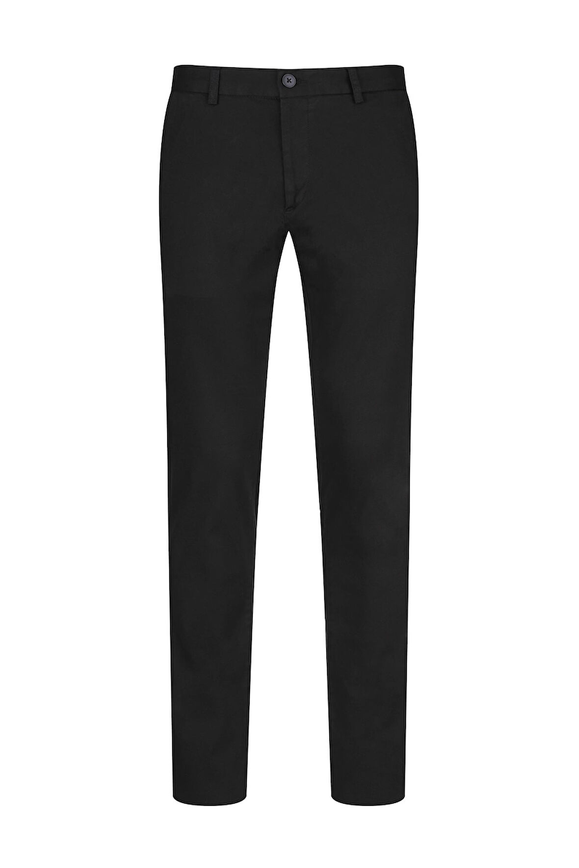 Siyah Regular Fit Yandan Cepli Kanvas Pantolon | 44