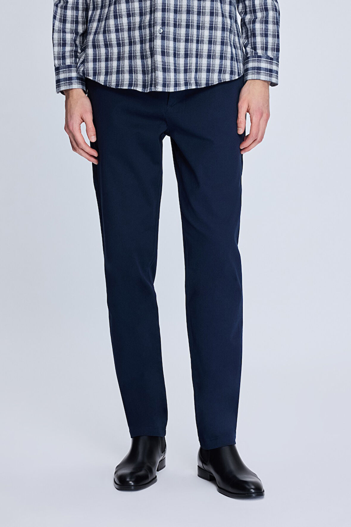 Lacivert Dinamik Fit Desenli Yandan Cepli Casual Jogger Pantolon | 32