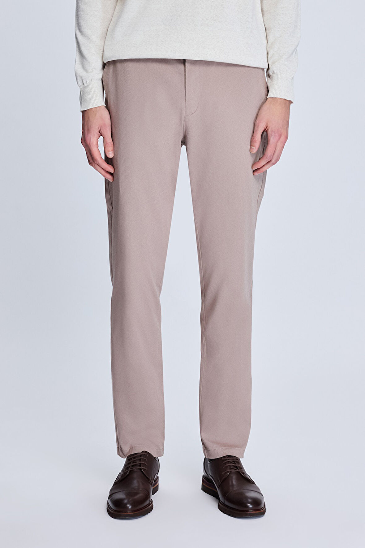 Bej Dinamik Fit Desenli Yandan Cepli Casual Jogger Pantolon | 32