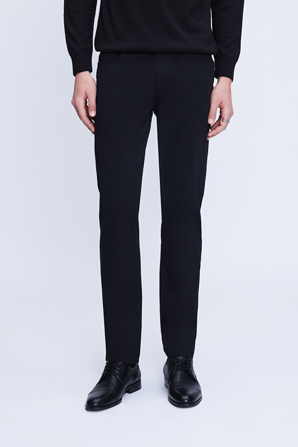 Siyah Regular Fit 5 Cep Pamuklu Kanvas Pantolon | 33