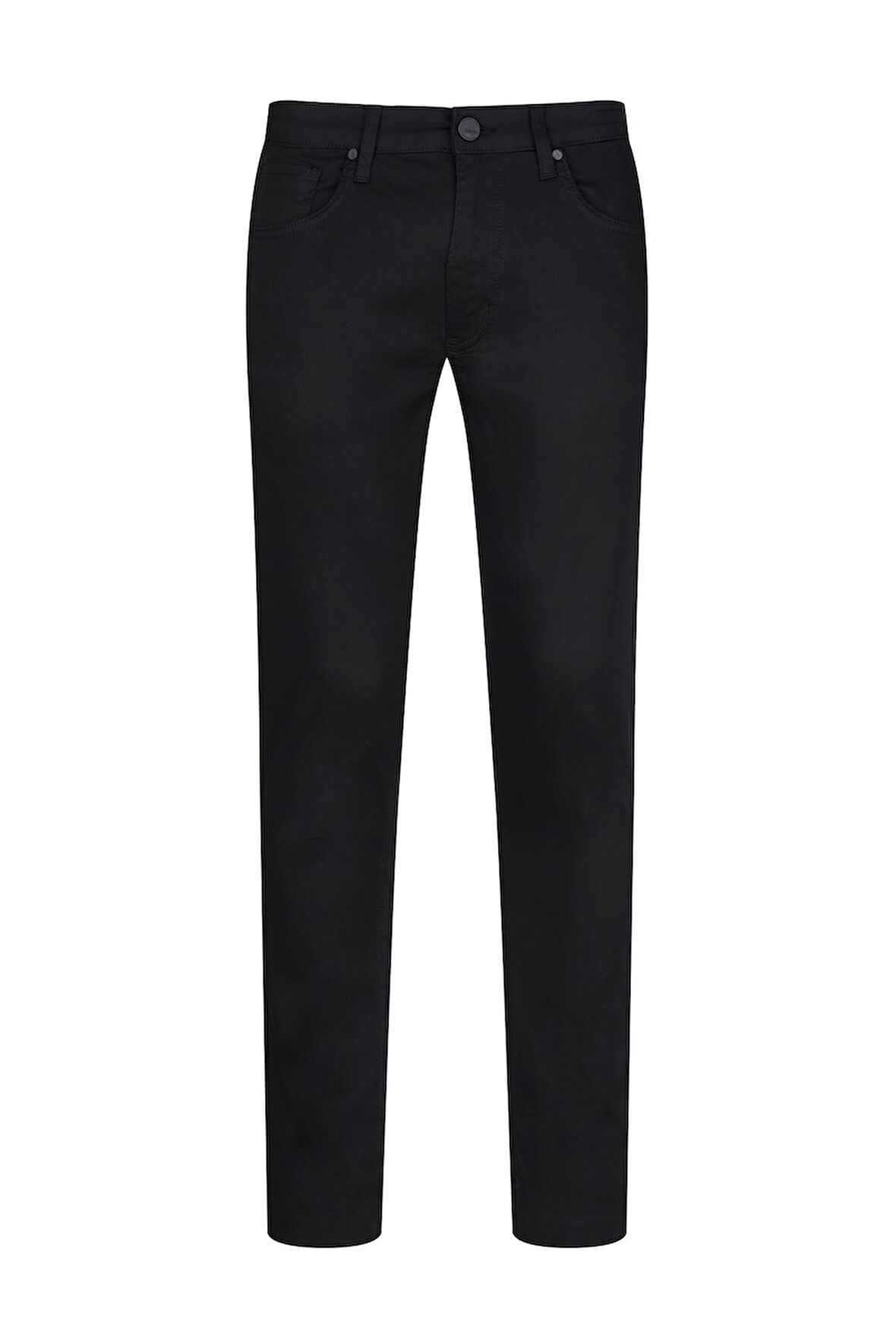 Siyah Rahat Kesim Fit 5 Cep Kanvas Pantolon | 34