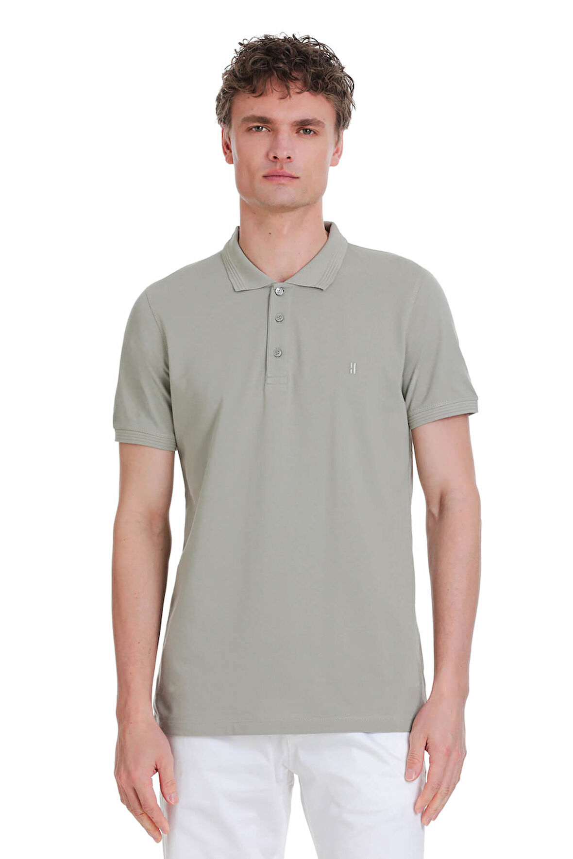 Haki Regular Fit 100% Pamuk Polo Yaka Tişört | XL