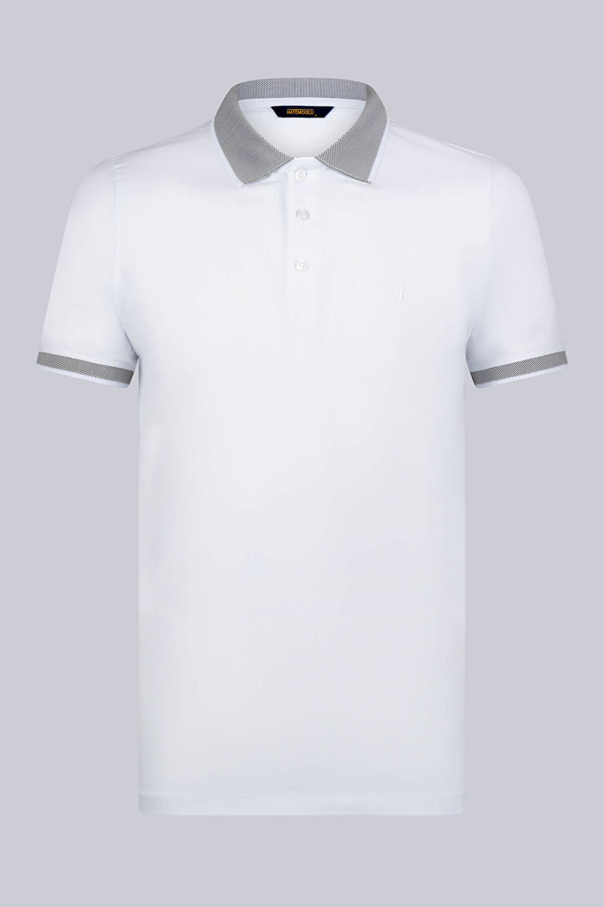 Beyaz Regular Fit 100% Pamuklu Polo Yaka Tişört | L