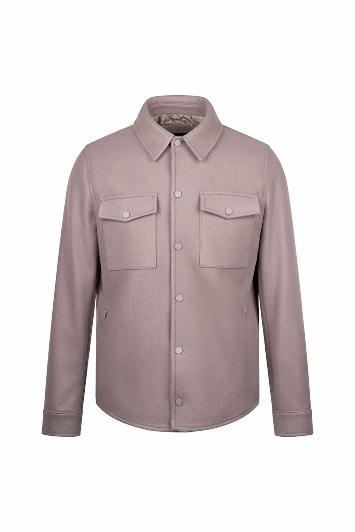 Vizon Regular Fit Bebe Yaka Yünlü Kaşe Mont | XXL