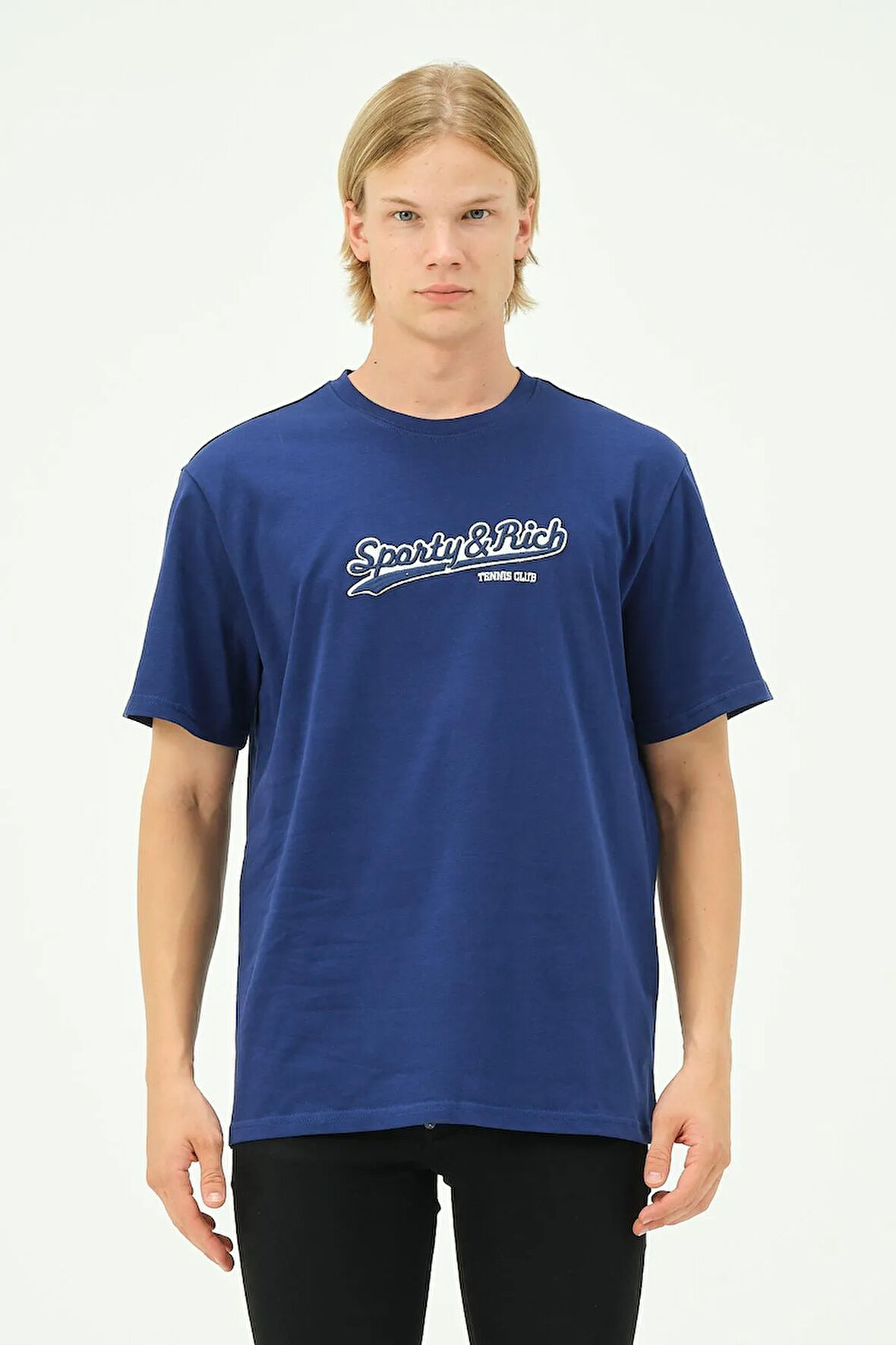 Erkek Nakış Baskılı Spor Oversize Tişört tshirt